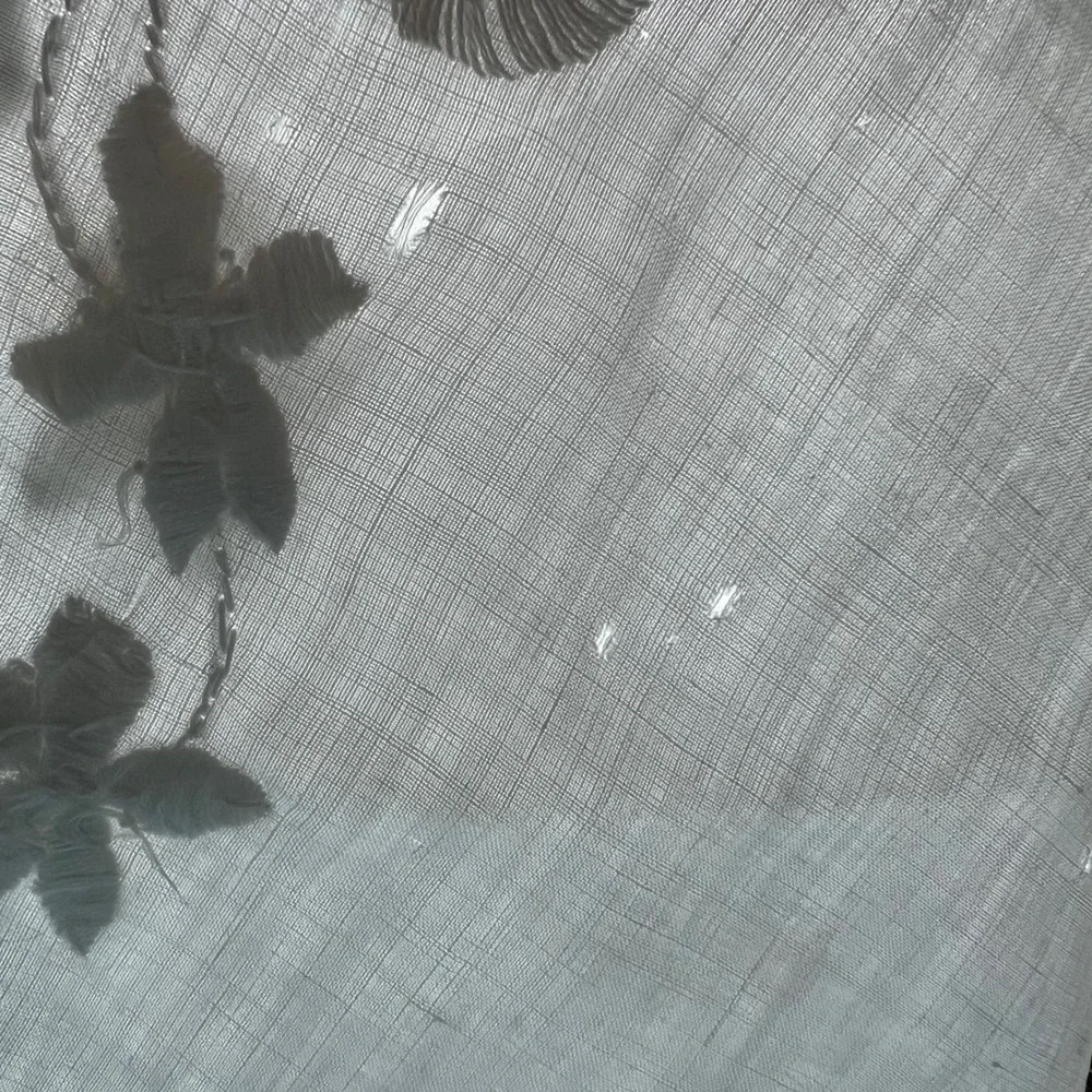 Vintage Doilies Set 4 White Cream Crochet Embroidered Lace Floral